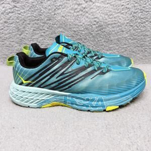 Hoka One One Speedgoat 4 Womens Size 9 Trail Running Shoes Blue Teal